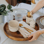 Laden Sie das Bild in den Galerie-Viewer, Tablett | Mangoholz | rund