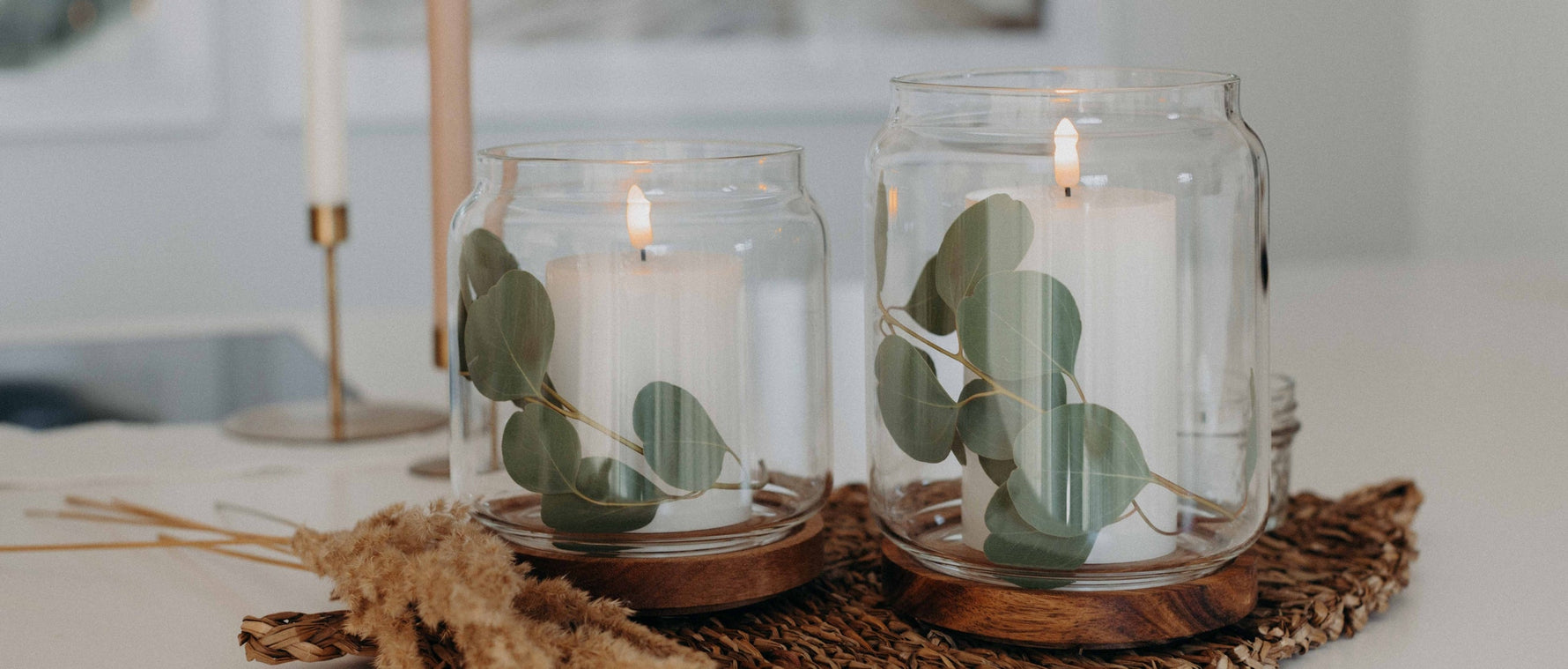 Windlicht im Vorratsglas