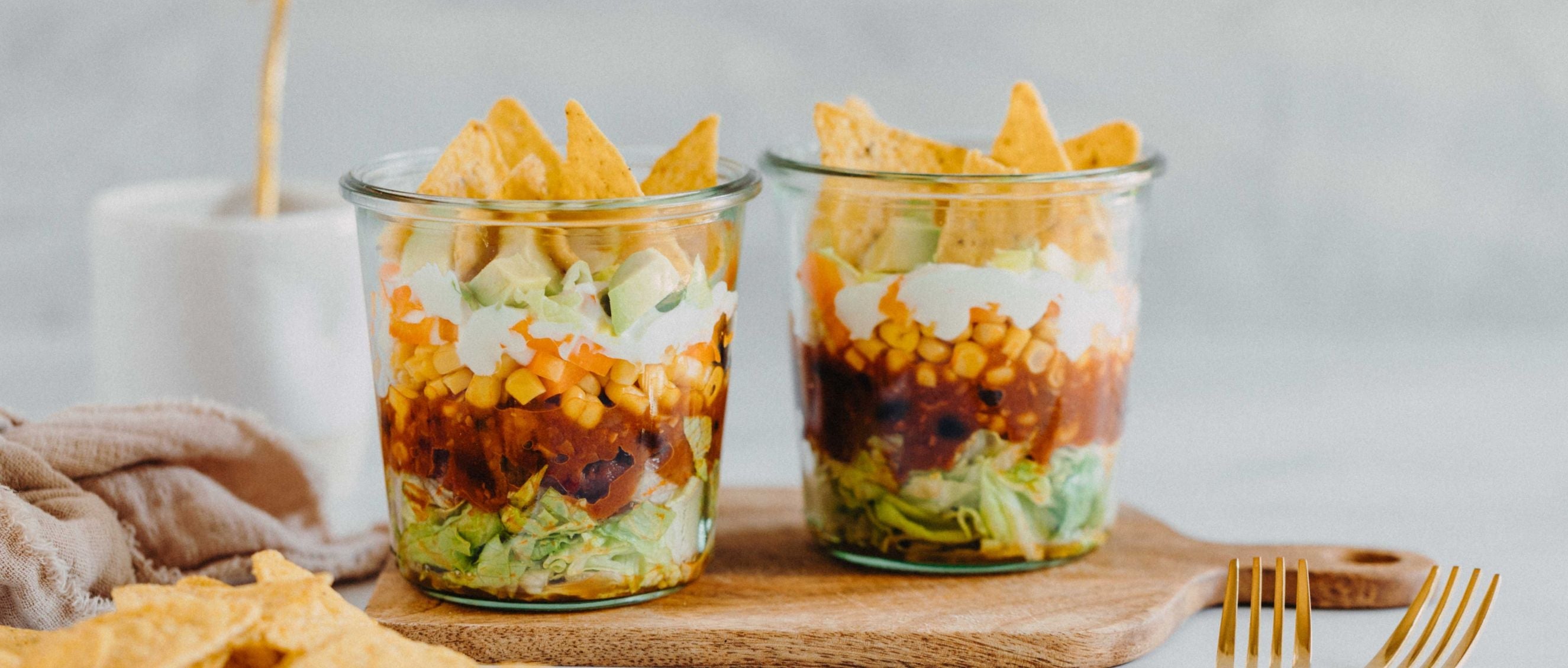 Taco Schichtsalat im Glas