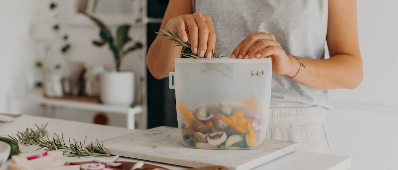Grillgemüse im Aufbewahrungsbeutel