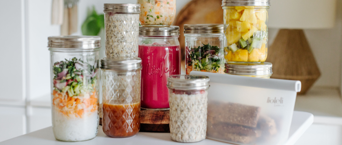 Wöchentlicher Meal Prep im Glas
