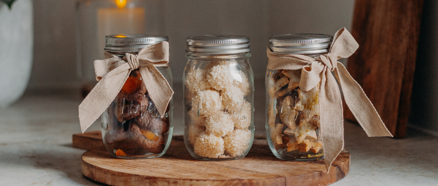 Weihnachtskekse im Glas