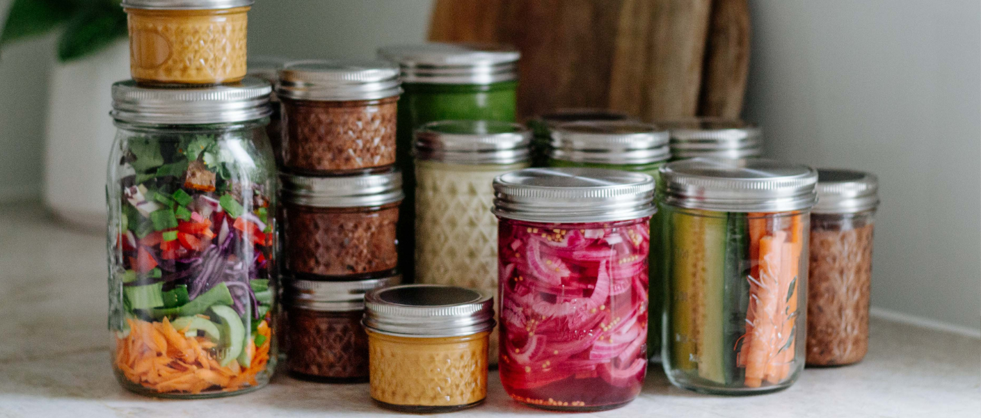 Wöchentlicher Meal Prep im Glas