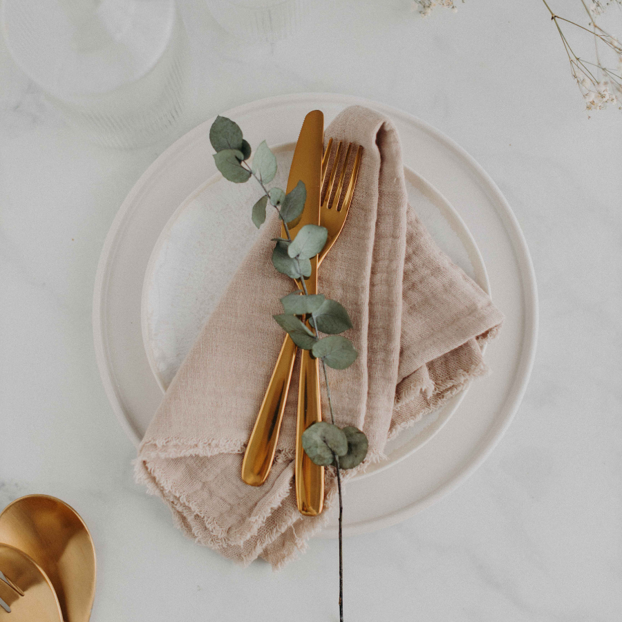 Stoffserviette | Baumwolle | beige