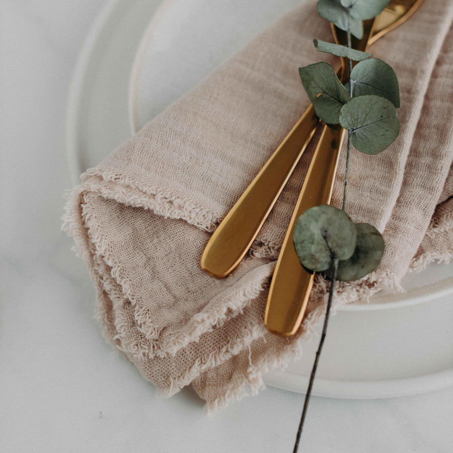 Stoffserviette | Baumwolle | beige
