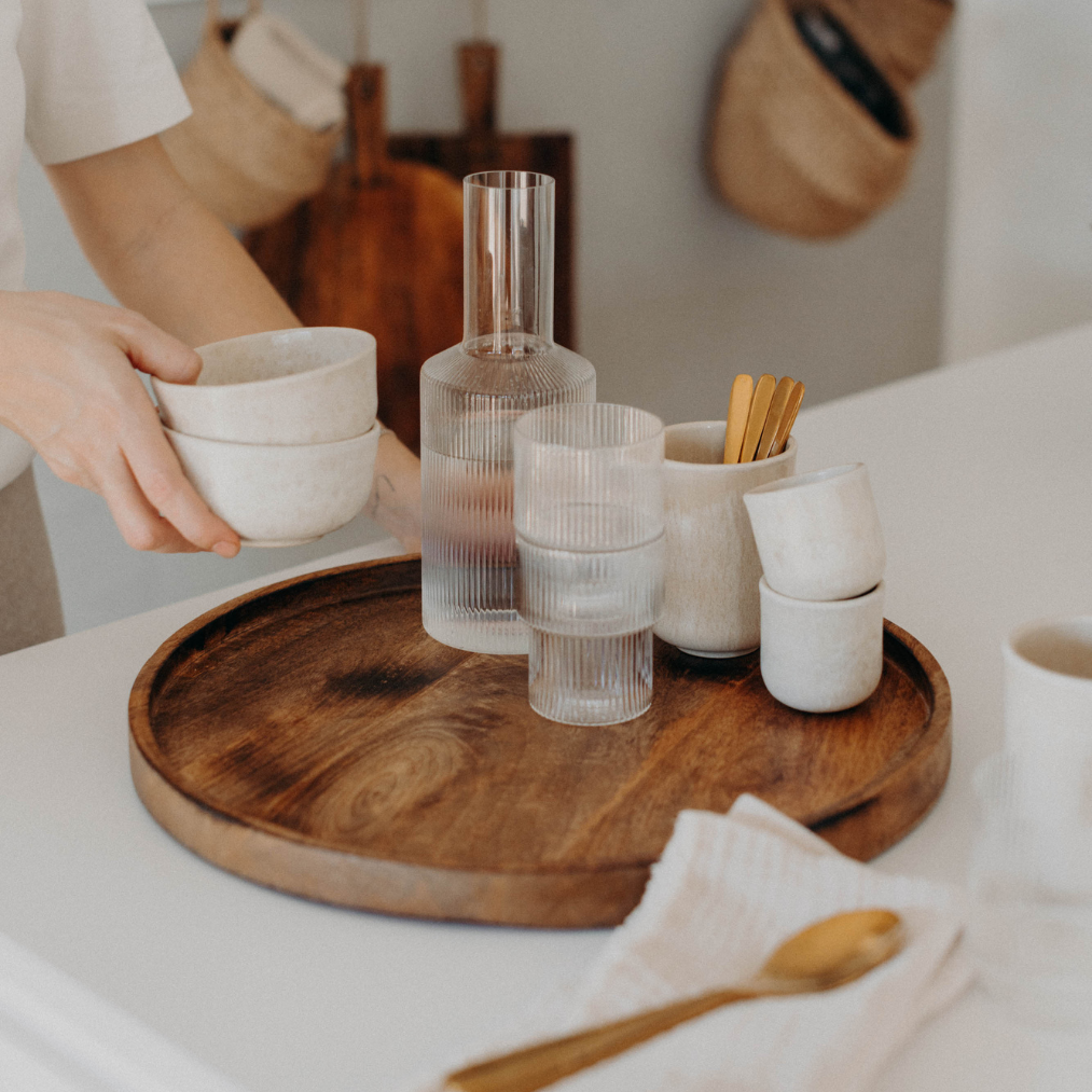 Tablett | Mangoholz | rund