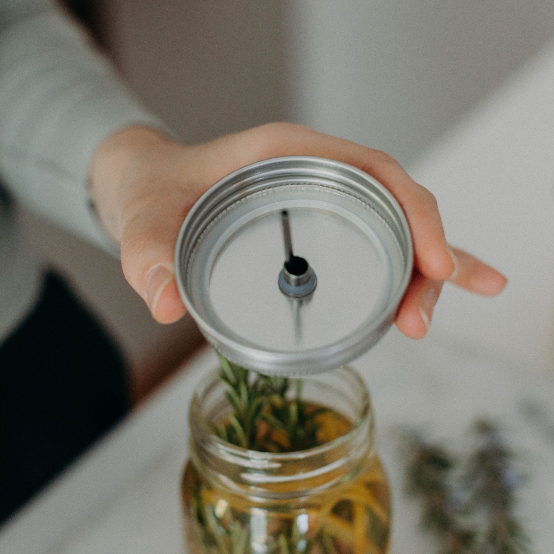 essig in edelstahl aufbewahren Ausgießer | Mason Jar