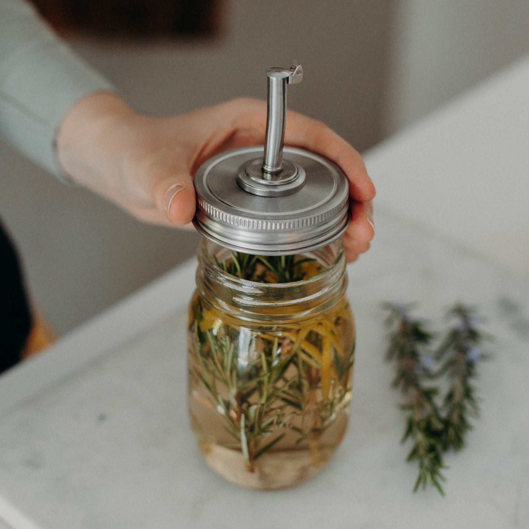 essig in edelstahl aufbewahren Ausgießer | Mason Jar