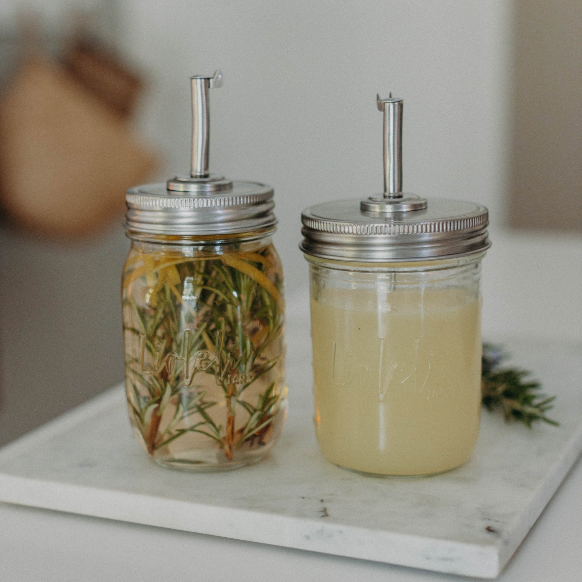 essig in edelstahl aufbewahren Ausgießer | Mason Jar