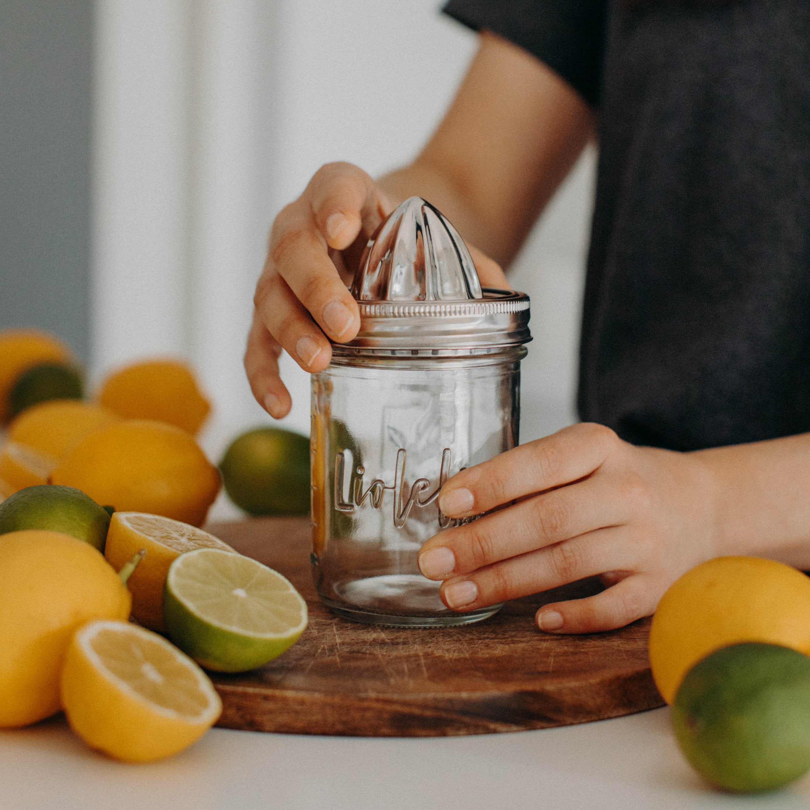 Manuelle Zitruspresse Aus Edelstahl – 480 Ml Mason Jar, Für Zitronen & Orangen, Leicht Zu Reinigen